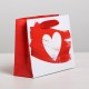 Пакет подарочный ламинированный горизонтальный Love, S 15 x 12 × 5,5 см 