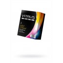 Презервативы Vitalis, premium, цветные, аромат, 18 см, 5,3 см, 3 шт. 
